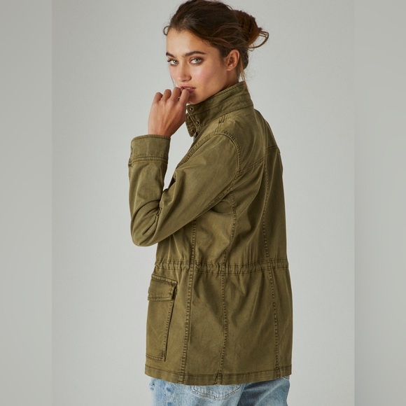 New $99 LUCKY BRAND Utility Jacket coat Medium Olive Night NWT - Picture 3 of 9
